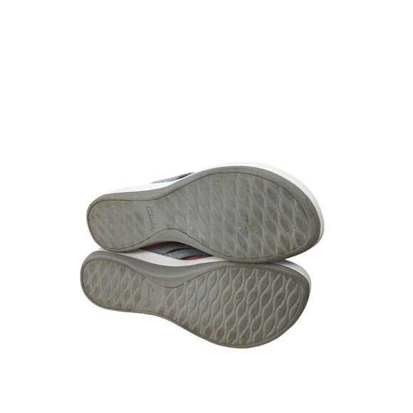 Clarks Wedge Sandals Women's Size 11 M Gray Soft Cushion Cloud Steppers - Picture 11 of 14